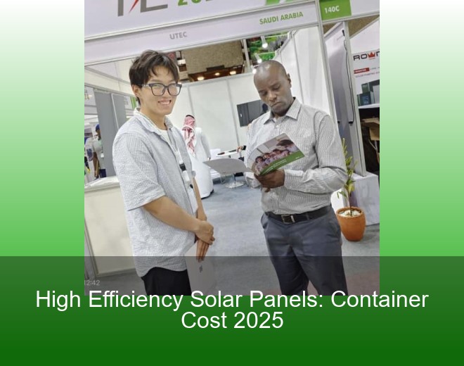 High Efficiency Solar Panels: Container Cost 2025